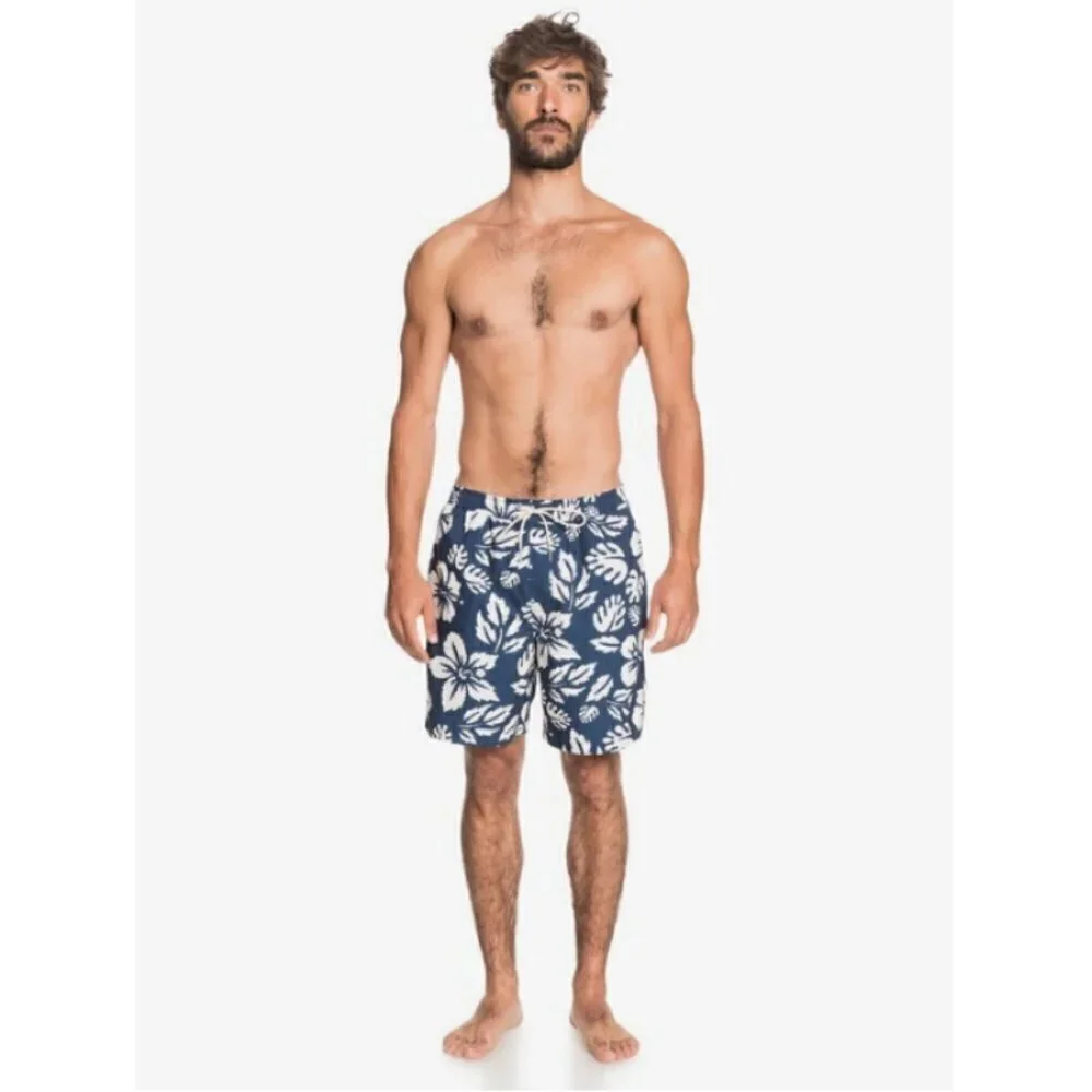 💕QUIKSILVER💕 Waterman Hawaii Print Board Shorts Swim Trunks Floral XL NWT